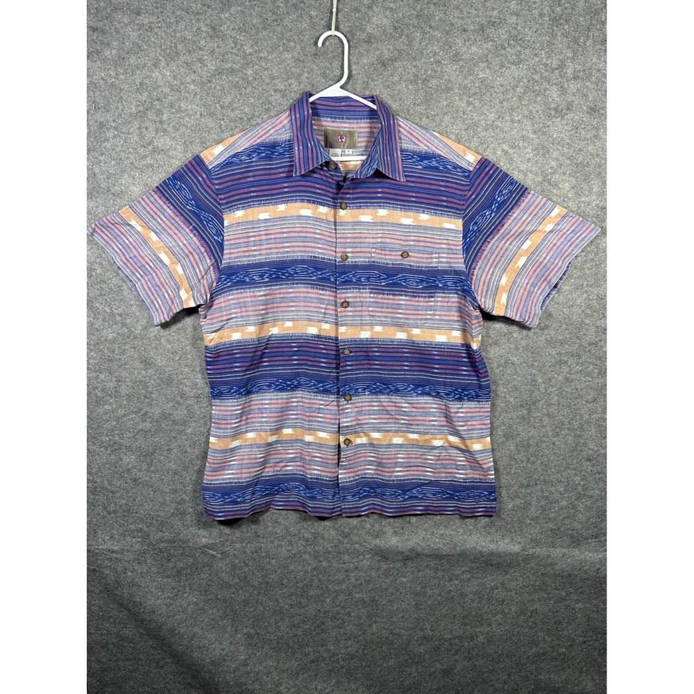 The Territory Ahead XL Button Up Shirt Striped Short Sleeve Casual Menswear